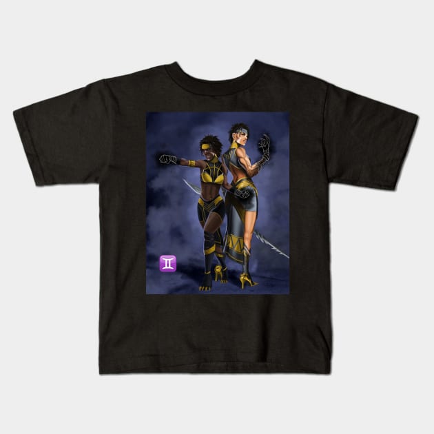 Gemini Kids T-Shirt by TreTre_Art